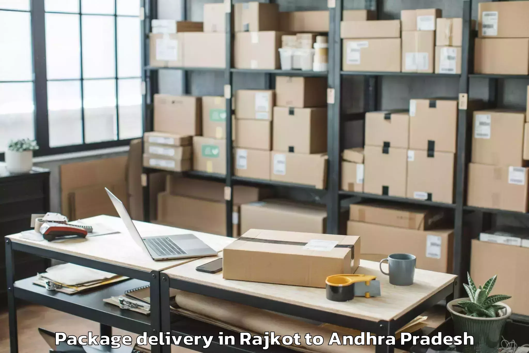 Quality Rajkot to Veldurthi Package Delivery